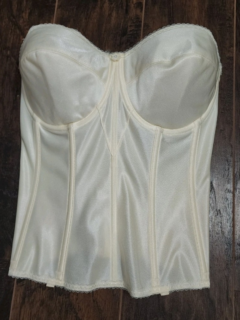 Dominique Ivory Strapless Longline Bustier Corset